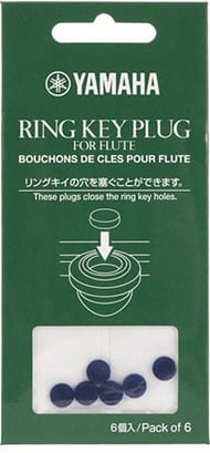 Ring Key Plug Flute Ring Key Plugs, Blue Silicone, Pack of 6